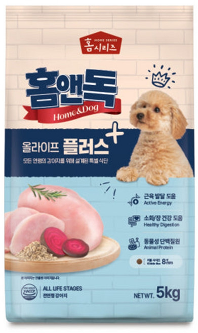 대한사료 홈앤독 올라이프 5kg, 1개, 닭고기
