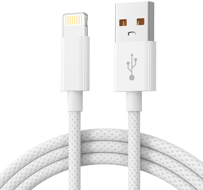 아이폰 8핀 고속충전 케이블 USB-라이트닝, 1개, 화이트, 1m