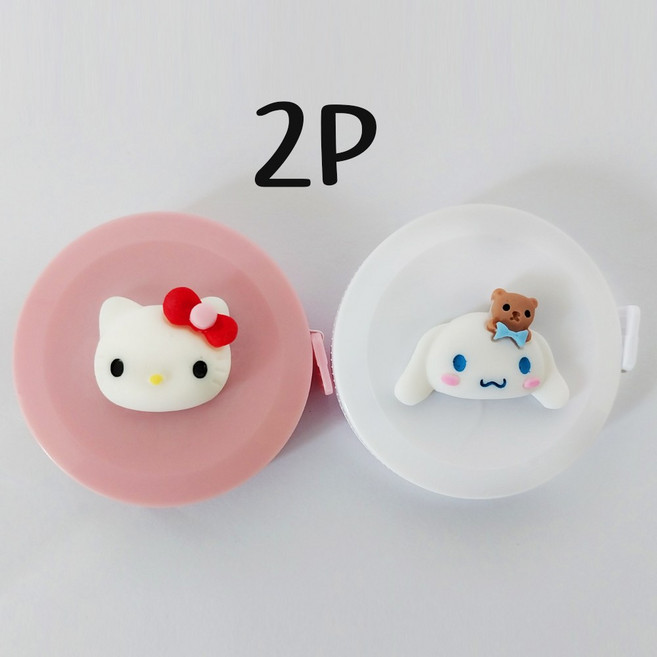 시나모롤 마이멜로디 자동 미니 휴대용 줄자, 시나모롤_키티줄자, 1개, 150cm