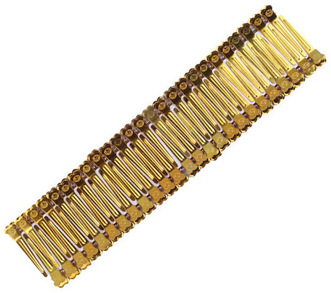 다주자 핀컬핀 색상선택 미용실용 헤어 고정 클립 미용실집게핀 커트핀셋 앞머리, 금색, 1개