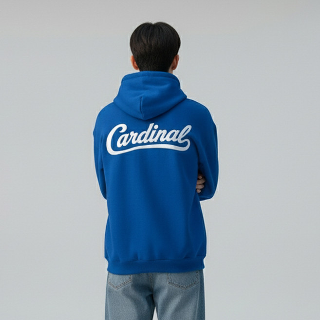 캔디널 레터링 후드티