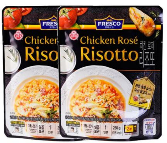 오뚜기 프레스코 치킨로제리조또_냉동 250g 2개, 5세트