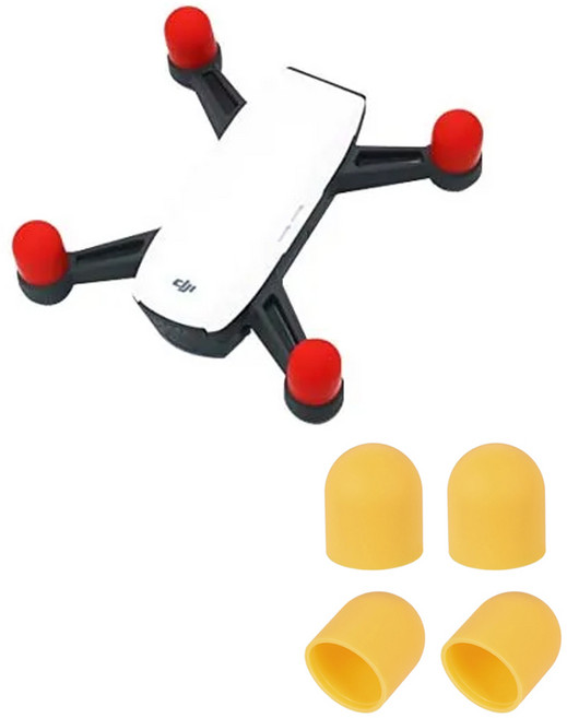 DJI Spark 스파크 전용 모터 커버 실리콘 캡 보호캡 드론 악세사리 다채색, 1개, (스파크) 모터커버(옐로우)