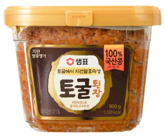 샘표 자연 발효 숙성 토굴 된장, 900g, 1개