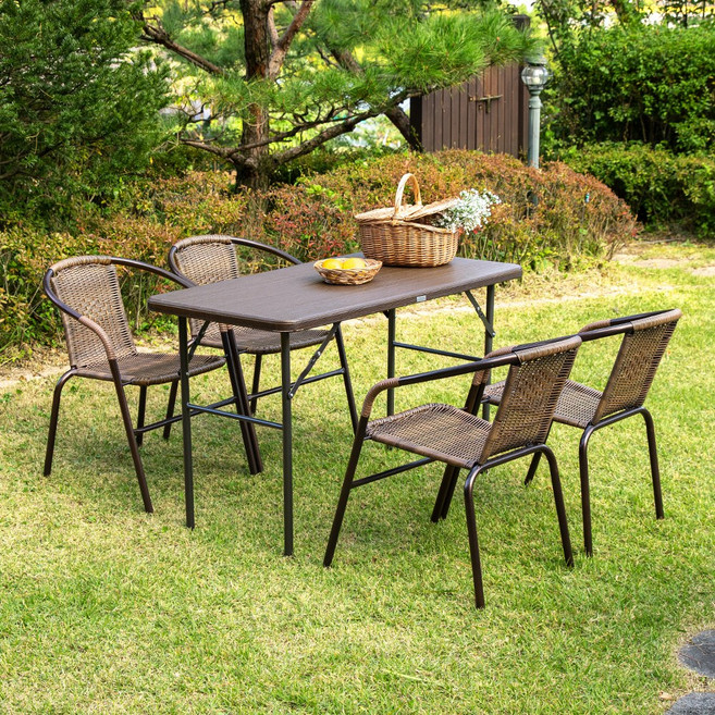 아르망 1200 1단 브로몰딩 테이블 유로 39번 4개 세트, 브라운, 단품