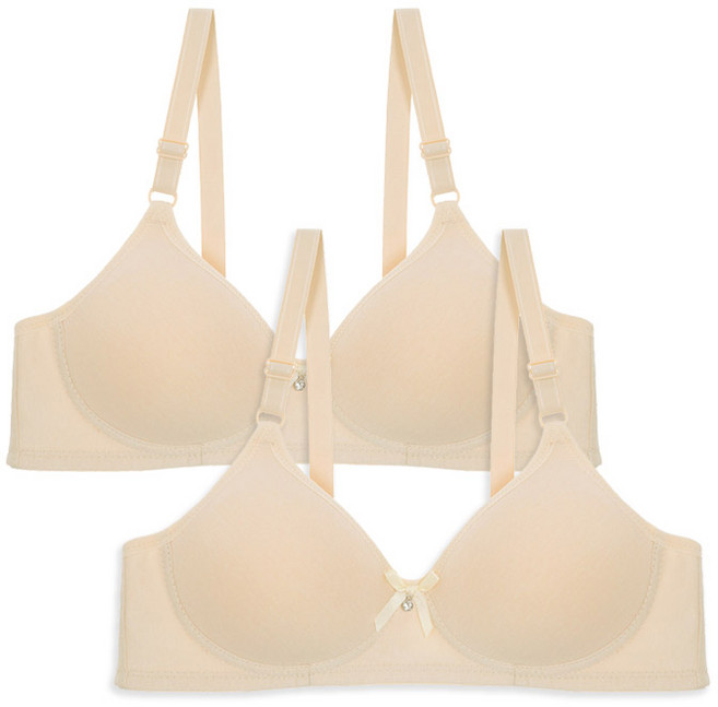 엘라운지 75AB~100AB 코튼 노와이어브라 2매세트