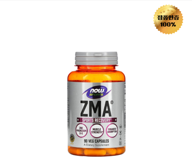 나우푸드 스포츠 ZMA 마그네슘 아연 베지 캡슐 90정, 1개
