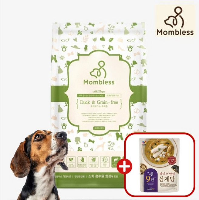 [+삼계탕] 맘블레스 그레인프리 반습식 사료 오리고기, 1개, 2.4kg, 오리