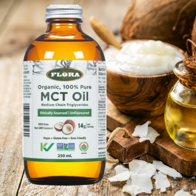 FLORA 유기농 플로라 엠씨티오일 MCT OIL MCT 오일 케토 카프릴산 코코넛오일, 1개, 250ml