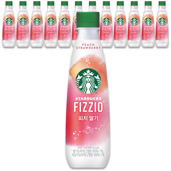 스타벅스 피지오 피치 딸기, 400ml, 24개