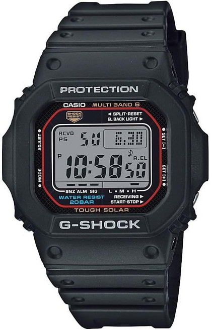 카시오 쥐샥 Casio G-Shock GWM5610-1 남성용 솔라 블랙 레진 스포츠 시계