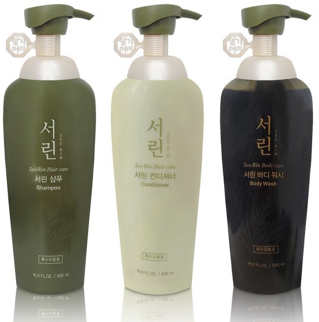 댕기머리 서린 샴푸 컨디셔너 바디워시 세트, 1세트