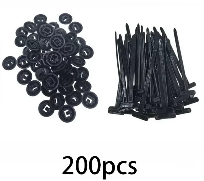 쿠쿠스토어 코어 네일 케이블 타이 버클 머드가드 펜더 내부 라이닝 트렁크 통해 고정되는, 07 200pcs