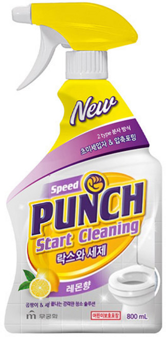 스피드펀치 무궁화 곰팡이제거제, 800ml, 3개