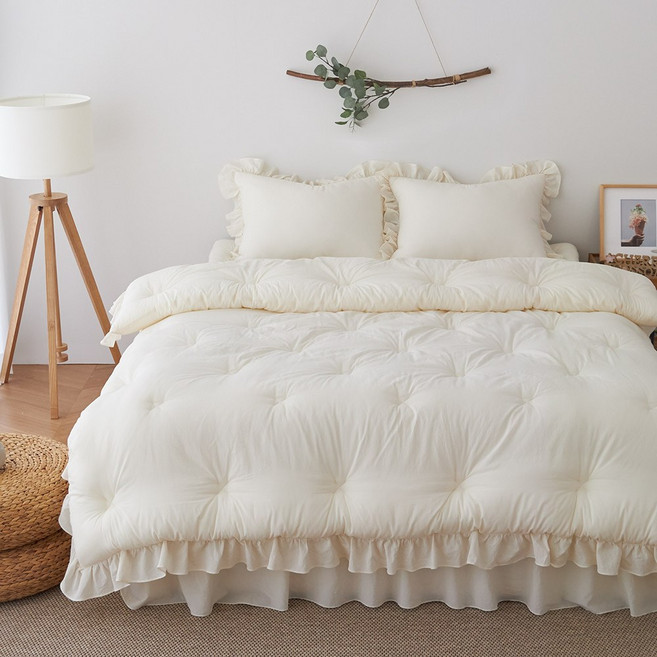 코코베딩 오가닉코튼 프릴 순면 침구세트 로엠