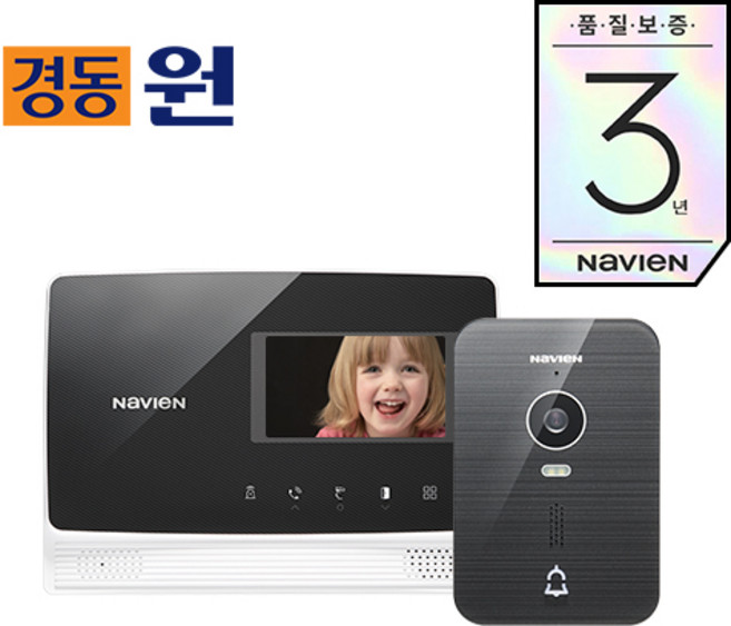 경동 아날로그 4.3인치 비디오폰 NHA-0475+현관카메라NHA-DPA1 세트 블랙