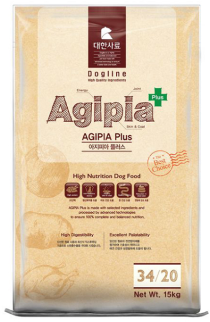 아지피아 플러스 15kg 대형견 진돗개 강아지사료, 아지피아플러스15kg, 1개