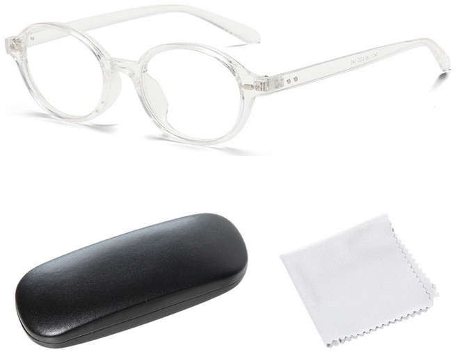 쏘이온 계란형 라운드 블루라이트 차단 독서용 안경테 세트