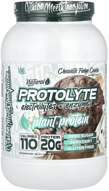 효과가 좋은 VMI Sports ProtoLyte 식물성 단백질 분말 초콜릿 퍼지 쿠키 750g(1.65lb) 최저가격, VMI Sports ProtoLyte 식물성..., 750g, 1개 - 쿠팡
