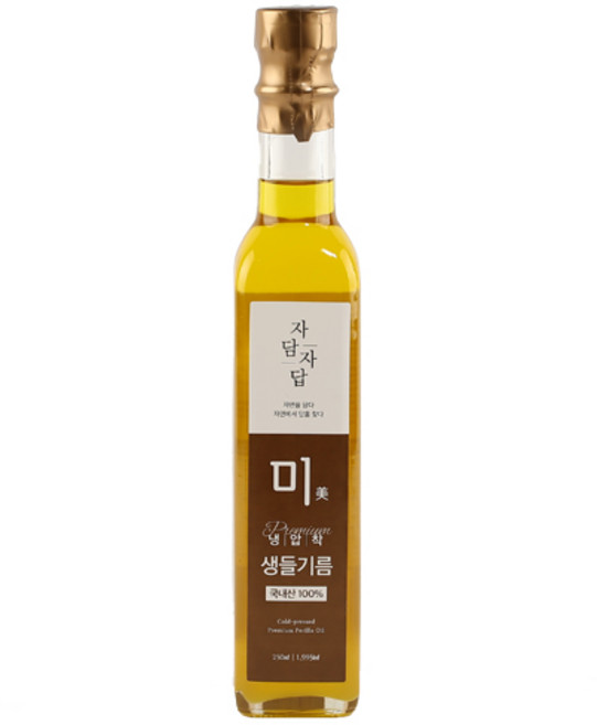 자담자답 국내산 냉압착 미 생들기름, 250ml, 1개