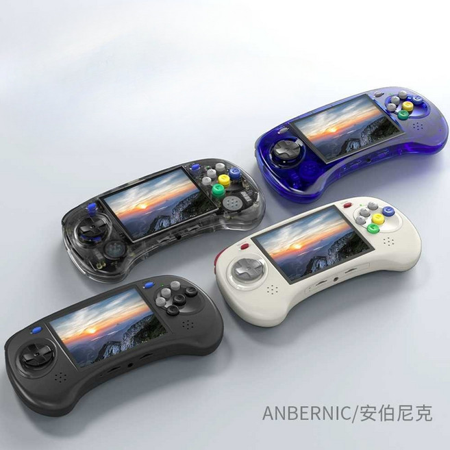 DataFrog 휴대용 게임 콘솔 4인치 레트로 미니게임, 1개, 블랙 및 투명