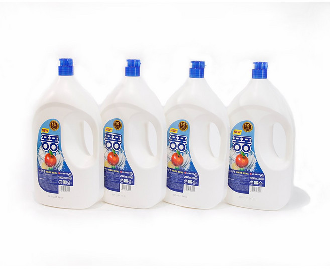 LG 뉴 퐁퐁 3KG 엘지생활건강 친환경 주방세제 박스 업소용 가정용, 4개