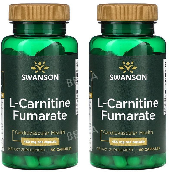 스완슨 엘 카르니틴 450mg 60캡슐 2병 L Carnitine Fumarate 푸마르산