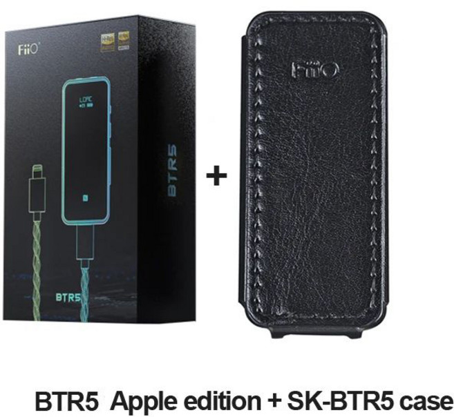 FiiO BTR5 Portable Bluetooth Amplifier ES9219C*2 MQA USB DAC Bluetooth 5.0 Headphone Amplifier PCM38, 03 BTR5 2021Apple -Case