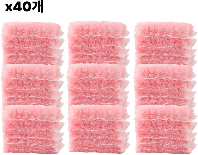 호환가능 일회용 정전기 먼지털이 리필 대용량 (코스트코 스위퍼 더스터 스카치브라이트 코멧 기타 등등 브랜드 호환 가능), 40개, 핑크