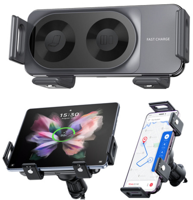 회전기능 차량용 거치대 고속충전 폴드 플립 노트 갤럭시 아이폰