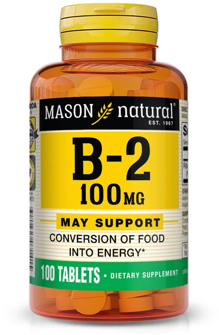 메이슨 내추럴 비타민 B-2 100mg 100정 MASON NATURAL VITAMIN B-2 100mg 100 TABS, 1개 - 쿠팡