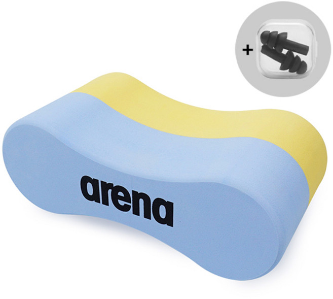 아레나 수영 모션핏 풀부이 다리고정 훈련용품 땅콩부이 (MT 귀마개 지급), 민트옐로우