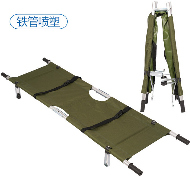 샤크팡 들것 구조대 배드 요양원 360KG 환자이송 산악 알루미늄 매트리스, 철관 군녹색 하중 300근 보증 3년, 1개