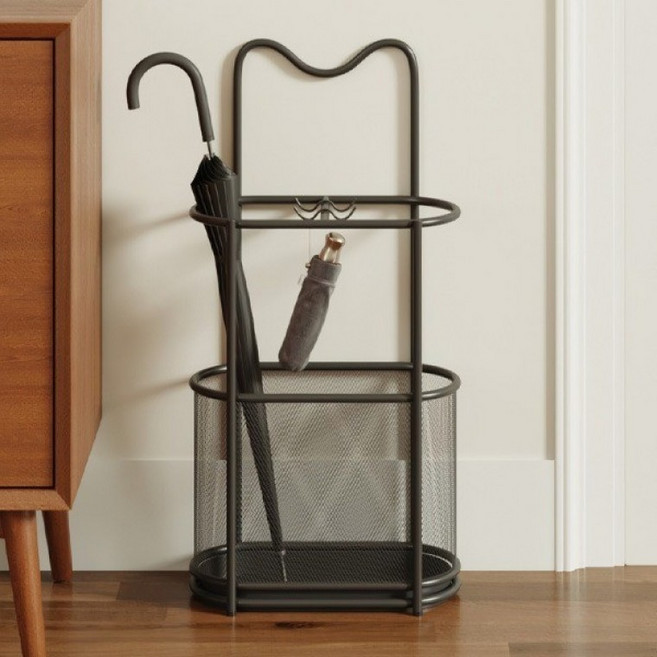 모던 스틸 메쉬 스탠드 인테리어 현관 우산꽂이, 1개