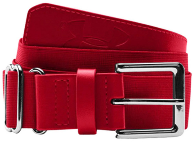 언더아머 UA 1252084 600 야구벨트, 레드, 1개