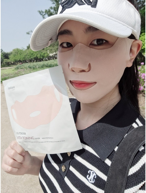 골프마스크팩 전체형 자외선차단 골프 얼굴패치 스포츠 마스크팩, 1개, 스포츠마스크팩_5매