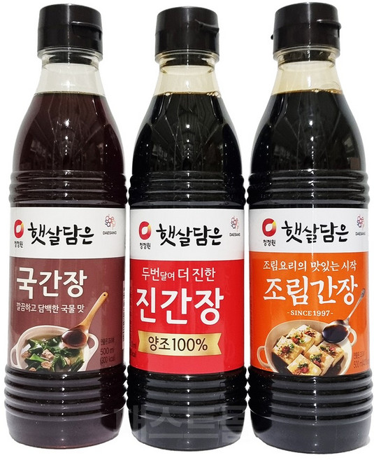 이거다 청정원 햇살담은 국간장 진간장 조림간장, 1세트, 1.5L