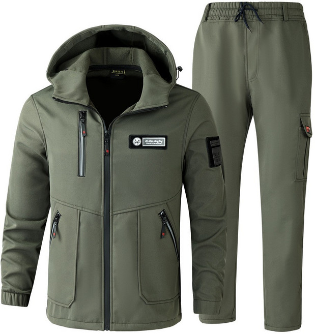 ANYOU 남자 겨울 방한복 기모 방수 정비복 바람막이 작업복 상하복세트 기모트레이닝세트