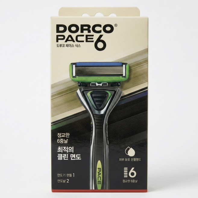 도루코 페이스6 6중날 면도기 + 면도날, 1세트, 1개입