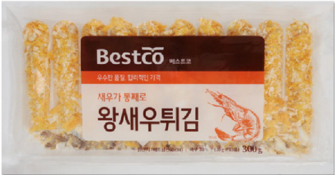 베스트코 왕새우튀김 300g x 20봉, 20개