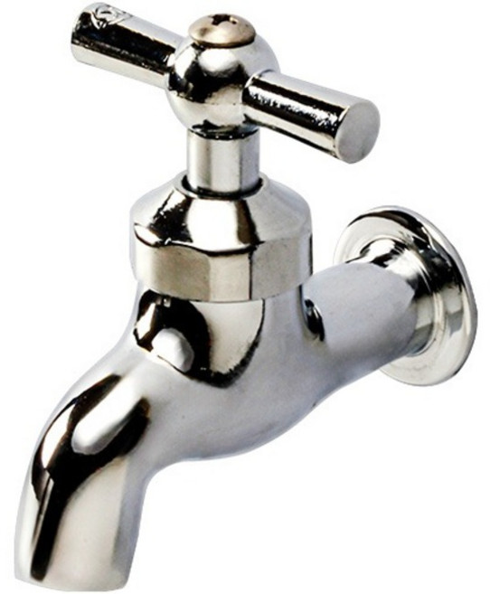 일자가로 수도꼭지 황동재질 KC인증, 15A, 1개