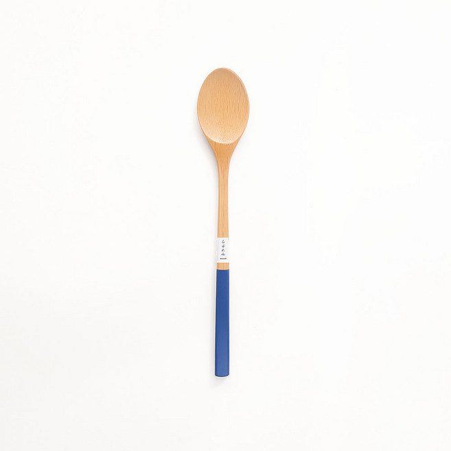 야마치쿠 대나무 스스케 숟가락 23cm 천연 우드 수저 스푼 디저트, 네이비