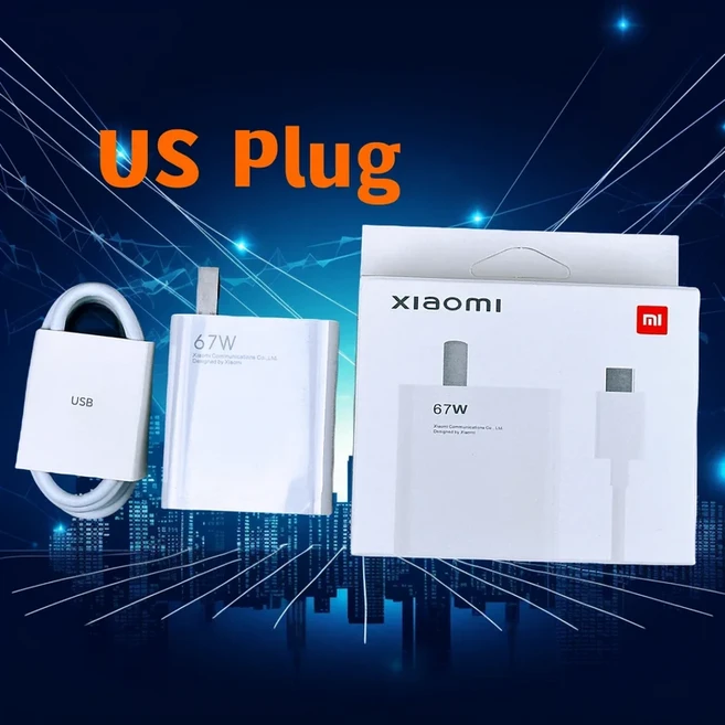 Xiaomi 67W 충전기 Redmi Note 14 13 Pro Mi Lite K60 K50 전화 용 기존 고속 터보 어댑터 Usb 유형 C 케이, 02 67W US Set Box