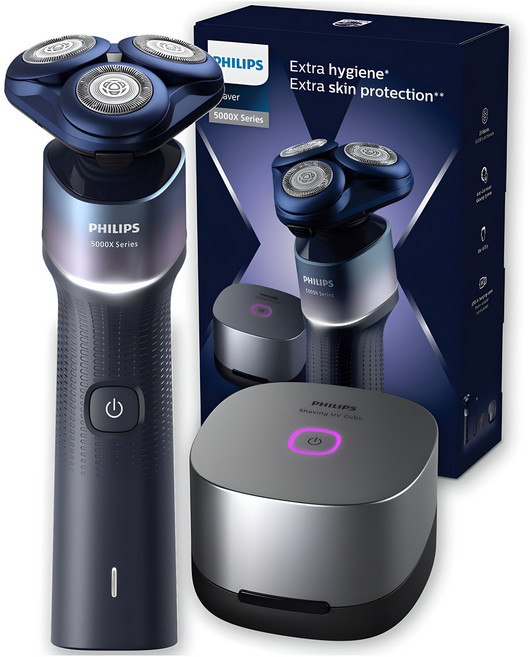 필립스 젠틀쉐이버 X5000 시리즈 전기면도기, X5101/15, 블루 + 퍼플