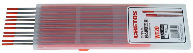 크레토스 텅스텐봉 용접봉 토륨 2.4 x 150mm 10P, 1개, 2.4 파이