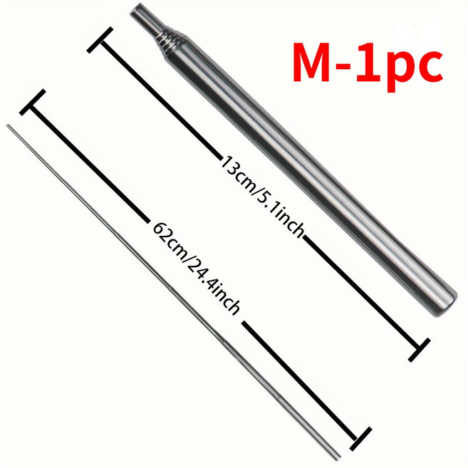 캠핑용고리장비다용도에어건 블로우 파이어 튜브 마우스 파이프 스테인레스 스틸 휴대용 벨로우 피크닉 요리에 좋은 기어, 6) M-1pc