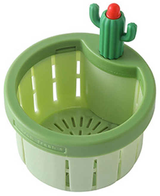 品樂生活 仙人掌水槽過濾網, 綠色, 1個