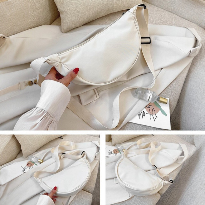 데일리 하프문 크로스백 캐주얼 미니 가방 반달가방 숄더백 에코백 학생 가방