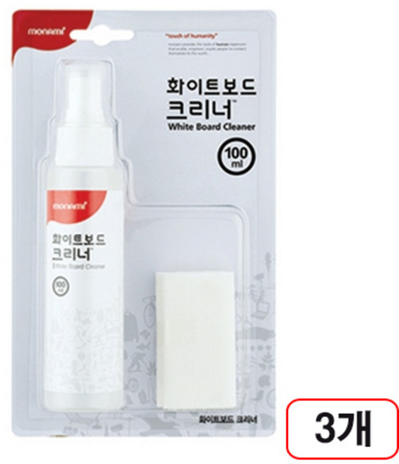 모나미)화이트보드 크리너(100ml) 3개입