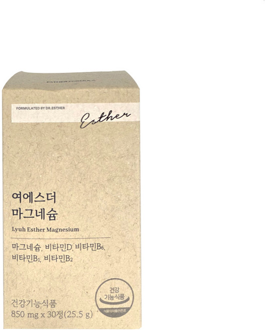 리뉴얼상품 발송 여에스더 마그네슘 건조효모 뼈 건강 영양제 부모님 명절 선물 HD 에스더 마그네슘, 30정, 2개